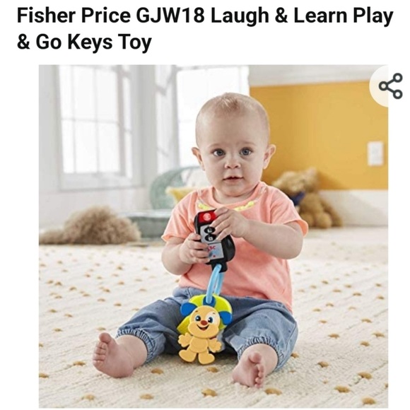 🔴 Fisher-Price Laugh & Learn Play & Go Keys Puppy Key Toy EUC - Picture 4 of 5